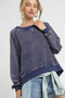 Umgee Mineral Wash French Terry Sweatshirt