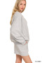 Zenana Fleece Long Sleeve Sweatshirts & Shorts Set