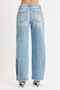 RISEN Mid Rise Wide Barrel Transferable Leg Snap Jeans