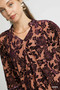 Umgee Floral Velvet Blouse with Balloon Sleeves