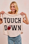 BiBi Game Day Touchdown Letter Patches Waffle Short Top