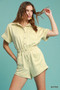 Umgee Button Down Charmeuse Romper