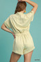 Umgee Button Down Charmeuse Romper