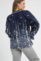 Umgee Full Size Floral Vine Print Blouse with Balloon Sleeves Plus Size
