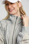 Umgee Two-Way Jacquard Zip-Up Jacket
