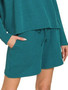 Zenana Corded Rib Long Sleeve Tee and Shorts Set