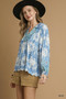 Umgee Printed Long Sleeve Blouse