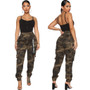 Women Casual Camo Stretch Cargo Pants