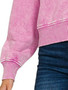 Zenana Acid Wash Fleece Drawstring Cropped Hoodie