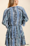 Umgee Tie Dye Ruffled Layered Dress with Elastic Waistband