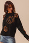 SO ME Pumpkin Embroidered Halloween Thanksgiving Sweater