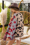 BiBi Leopard Color Block Button Down Sweater Cardigan