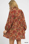 Umgee Boho Mix Paisley Babydoll Dress