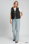 Umgee Heart Quilted Tie-Front Vest