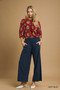 Umgee Wide-Leg Corduroy Pants