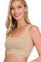 Zenana Washed Ribbed Scoop Neck Seamless Tank Top