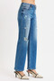 RISEN Full Size High Rise Ankle Straight Front Body Distressed Jeans Plus Size