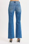 RISEN Full Size High Rise Ankle Straight Front Body Distressed Jeans Plus Size