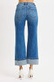 RISEN Full Size Mid Rise Crop Straight Cuffed Jeans Plus Size
