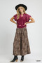 Umgee Crushed Velvet Pleated Blouse