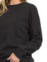 Zenana Full Size Fleece Drop Shoulder Sweatshirt Plus Size