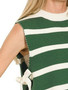 Zenana Side Tie Stripe Sweater Vest