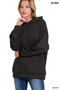 Zenana Oversized Scuba Hoodie with Kangaroo Pocket
