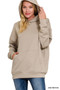 Zenana Oversized Scuba Hoodie with Kangaroo Pocket