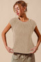 SO ME Mineral Washed Raglan Sleeveless Sweater Top