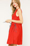 Umgee Round Neck Sleeveless Tank Dress with Pockets