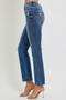 RISEN Full Size Tummy Control Elastic Band Mid Rise Straight Jeans Plus Size