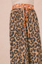 BiBi Leopard Print With Contrast Banded Wide Pants