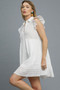 Umgee Ruffle Cap Sleeve Textured Mini Dress