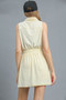 Umgee Zip Front Drawstring Waist Sleeveless Dress