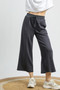 Umgee Drawstring Wide Leg Cropped Pants