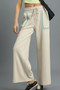 Umgee Drawstring Wide Leg Pants with Scallop Trim Detail