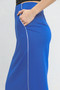 Umgee Midi Pencil Skirt with Contrast Piping Detail