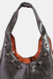 Fame Weathered Faux Leather And Studs Bucket Bag