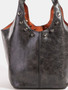 Fame Weathered Faux Leather And Studs Bucket Bag