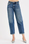 RISEN Full Size Low Rise Crop Boyfriend Jeans Plus Size
