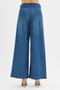 RISEN Mid Rise Fit Wide Leg Knit Denim Look Jeans