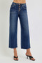 RISEN Full Size High Rise Crop Wide Button Up Jeans Plus Size