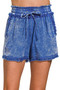 Zenana Mineral Frayed Hem Washed Shorts