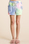 BiBi Tie Dye Casual Shorts with Twill Tape Drawstring