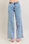 Judy Blue Full Size High Waist Wide Leg Jeans with Skewed Inseam Plus Size
