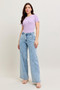 Judy Blue Full Size High Waist Wide Leg Jeans with Skewed Inseam Plus Size