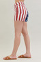 Judy Blue Full Size High Waist Americana Flag Fray Hem Shorts Plus Size