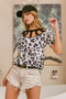 BiBi Leopard Print Front Top With Straps Detailed Front