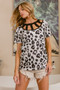 BiBi Leopard Print Front Top With Straps Detailed Front