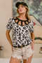 BiBi Leopard Print Front Top With Straps Detailed Front